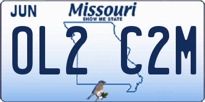 MO license plate OL2C2M