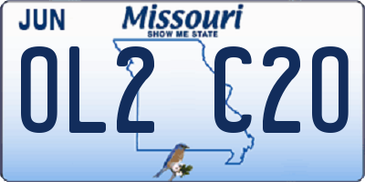MO license plate OL2C2O