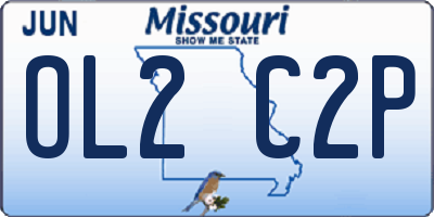 MO license plate OL2C2P