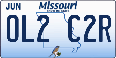 MO license plate OL2C2R
