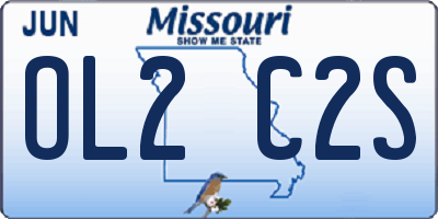 MO license plate OL2C2S
