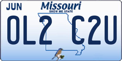 MO license plate OL2C2U