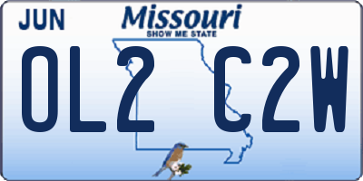 MO license plate OL2C2W