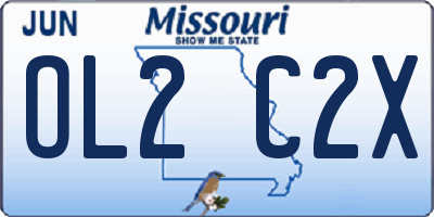 MO license plate OL2C2X
