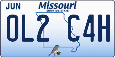 MO license plate OL2C4H