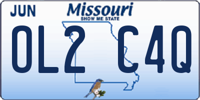 MO license plate OL2C4Q