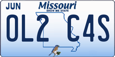 MO license plate OL2C4S