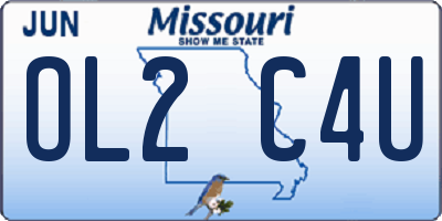 MO license plate OL2C4U