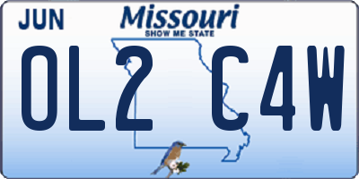 MO license plate OL2C4W