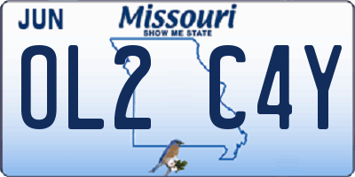 MO license plate OL2C4Y