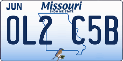 MO license plate OL2C5B