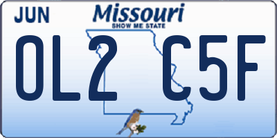 MO license plate OL2C5F