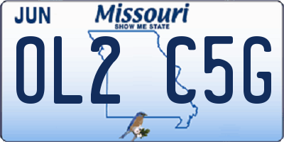 MO license plate OL2C5G