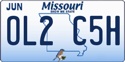 MO license plate OL2C5H