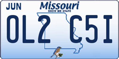 MO license plate OL2C5I