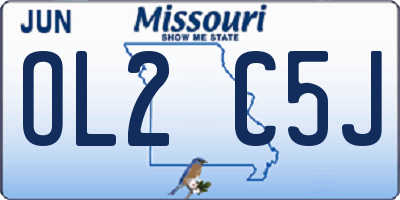 MO license plate OL2C5J