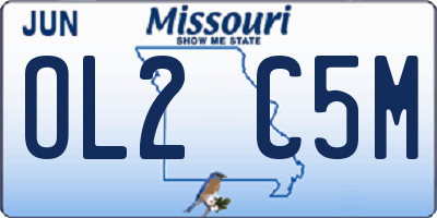 MO license plate OL2C5M
