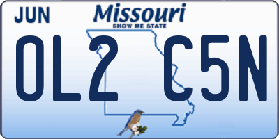 MO license plate OL2C5N