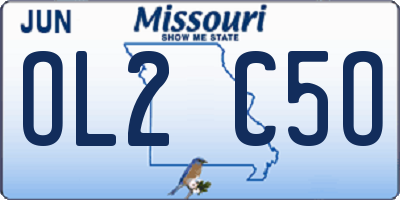 MO license plate OL2C5O