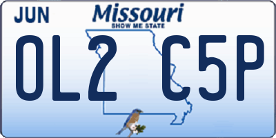 MO license plate OL2C5P