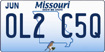 MO license plate OL2C5Q