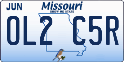 MO license plate OL2C5R
