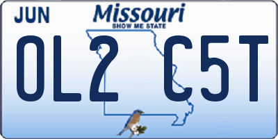 MO license plate OL2C5T