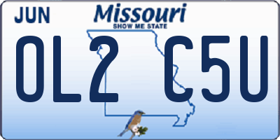 MO license plate OL2C5U