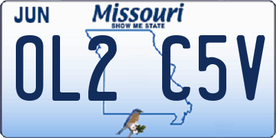 MO license plate OL2C5V