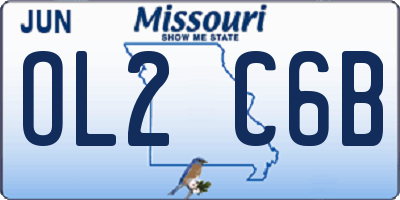 MO license plate OL2C6B