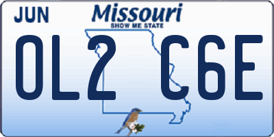 MO license plate OL2C6E
