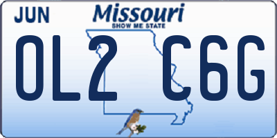 MO license plate OL2C6G