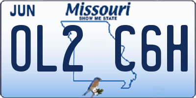 MO license plate OL2C6H
