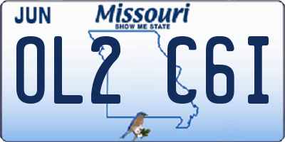 MO license plate OL2C6I