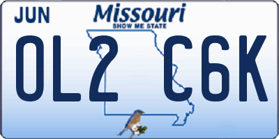 MO license plate OL2C6K