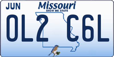 MO license plate OL2C6L