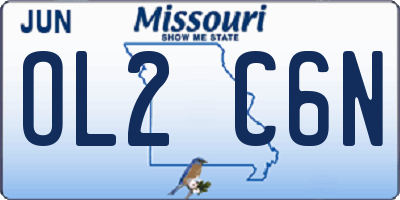MO license plate OL2C6N