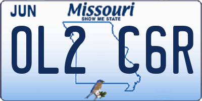MO license plate OL2C6R