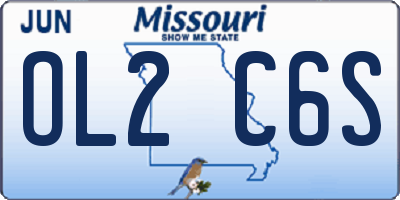 MO license plate OL2C6S