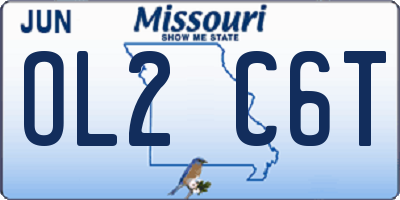 MO license plate OL2C6T