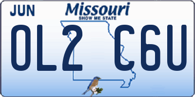 MO license plate OL2C6U