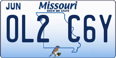 MO license plate OL2C6Y