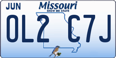 MO license plate OL2C7J