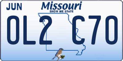 MO license plate OL2C7O