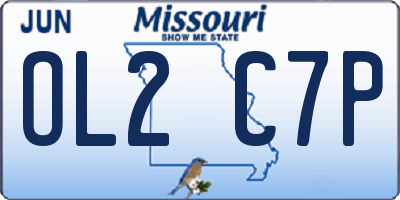 MO license plate OL2C7P
