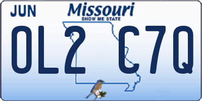 MO license plate OL2C7Q
