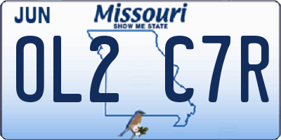 MO license plate OL2C7R