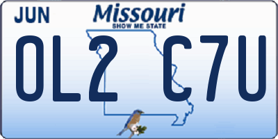 MO license plate OL2C7U