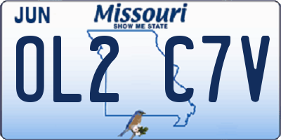 MO license plate OL2C7V