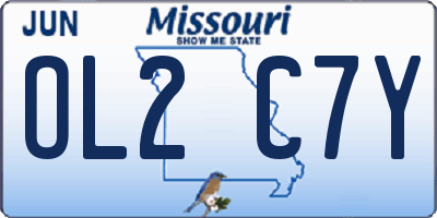MO license plate OL2C7Y